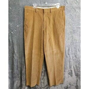 Lands' End Traditional Fit Mens Brown beige Corduroy Pants  36 X 30